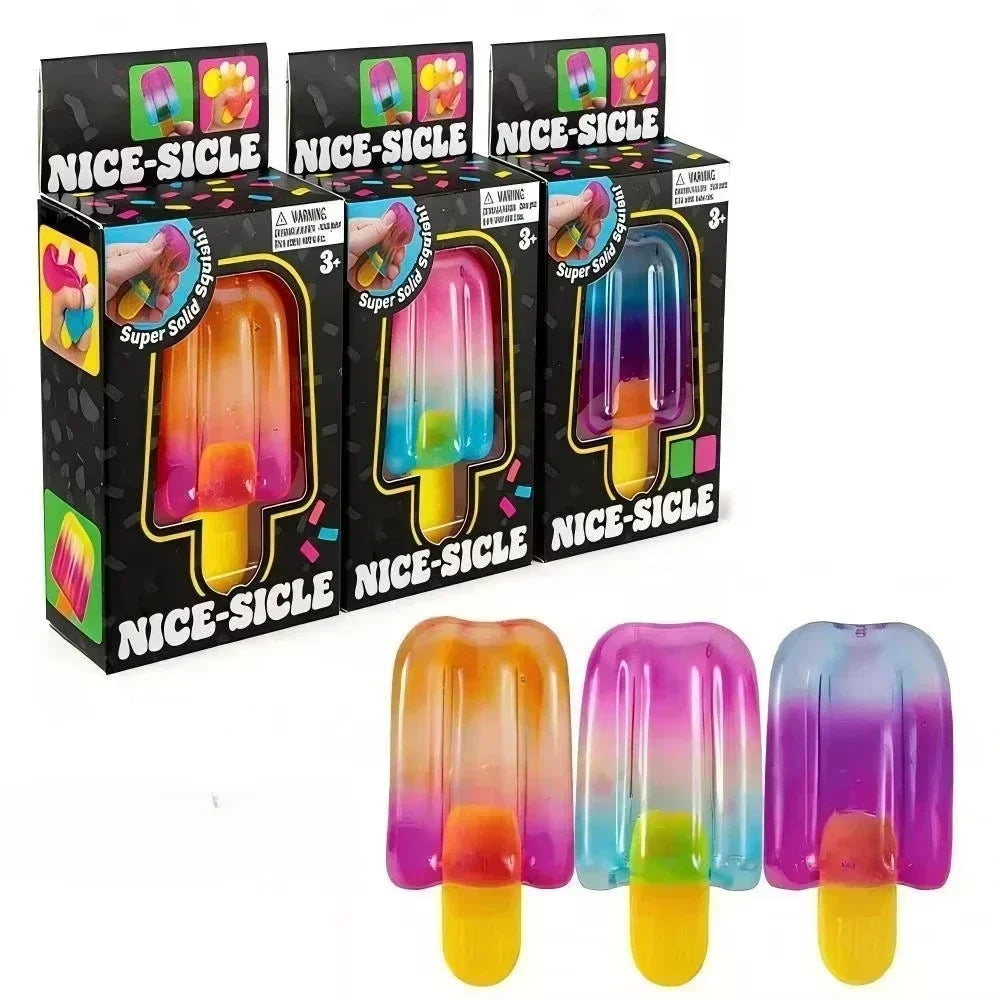 Needoh Ice Cream Squishy Toy Squeeze Toy Sensory Fidget Toy Portable Stress Relief Gadget for Office Home Daily Festival Gifts