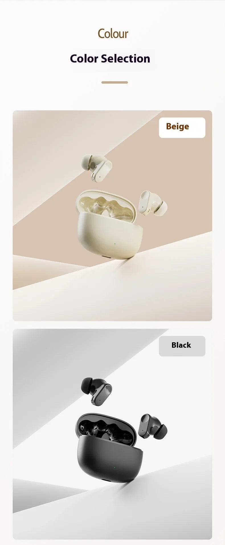 Lightweight Waterproof In-Ear Earbuds Comfort Fit Portable Design Enhanced Sound for Sports Daily Use Ergonomic Wearing