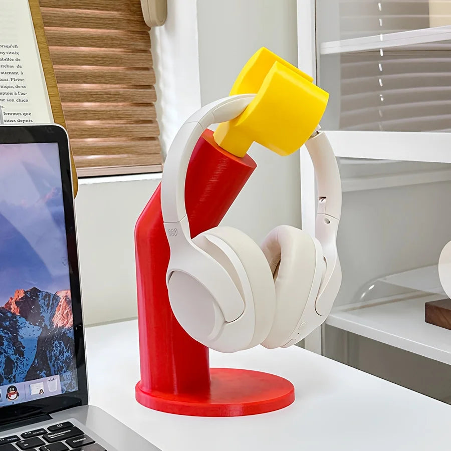 Creative Headphone Stand & Desk Shelf – Stylish Hook for Gaming Setup, Practical Decor for Any Room.