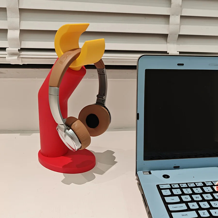 Creative Headphone Stand & Desk Shelf – Stylish Hook for Gaming Setup, Practical Decor for Any Room.