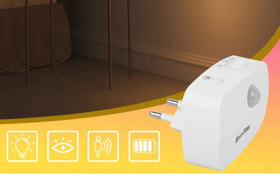 Motion Sensor Plug-In LED Night Light – EU & US Plug