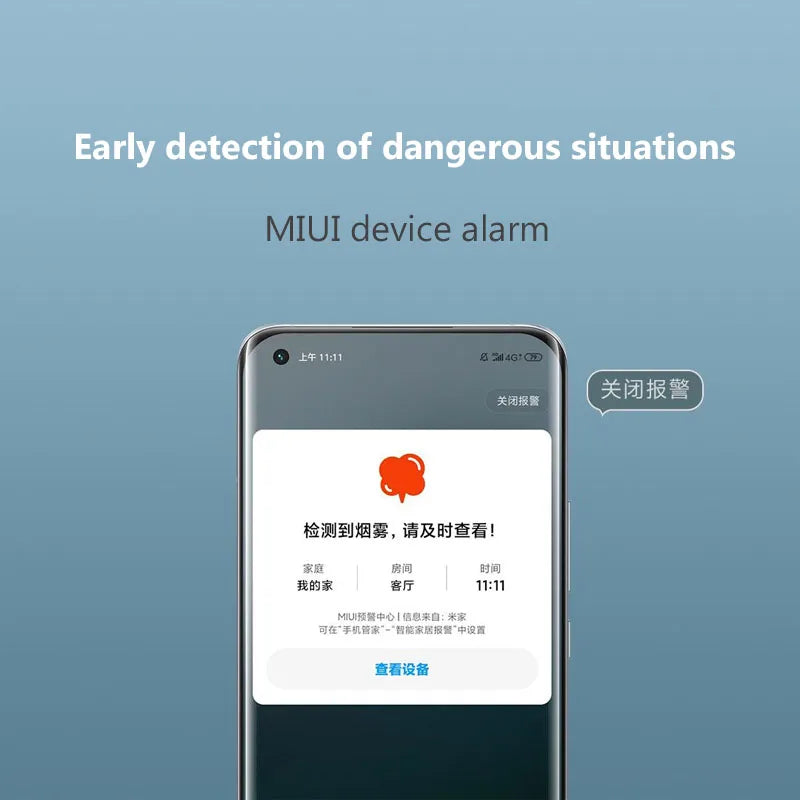 Xiaomi Smart Smoke Detector with App Alerts & Fire Alarm System