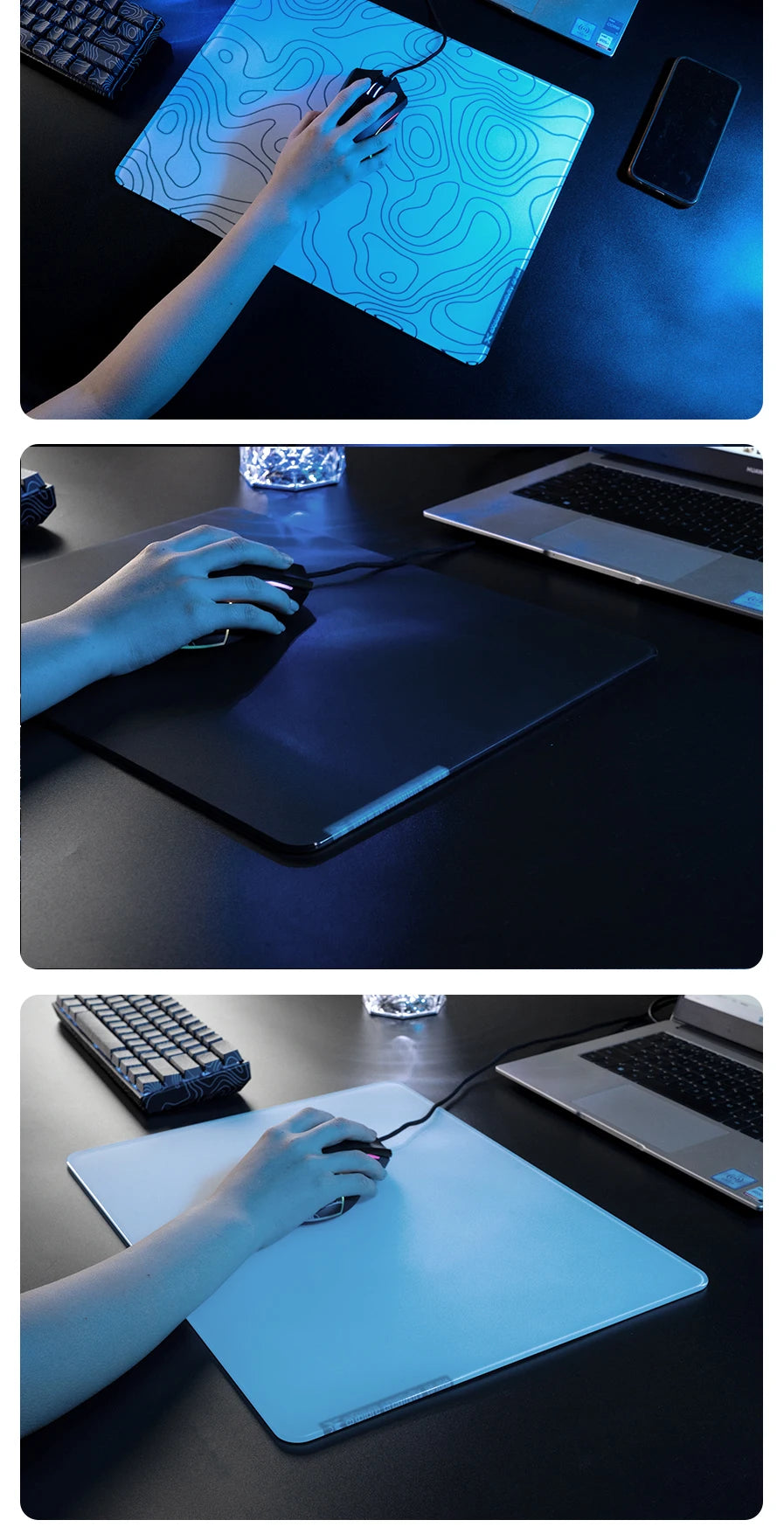 ZeroTrace™ Premium Tempered Glass Mouse Pad