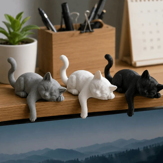 PurrEdge™ Hanging Desk Cat Figurine
