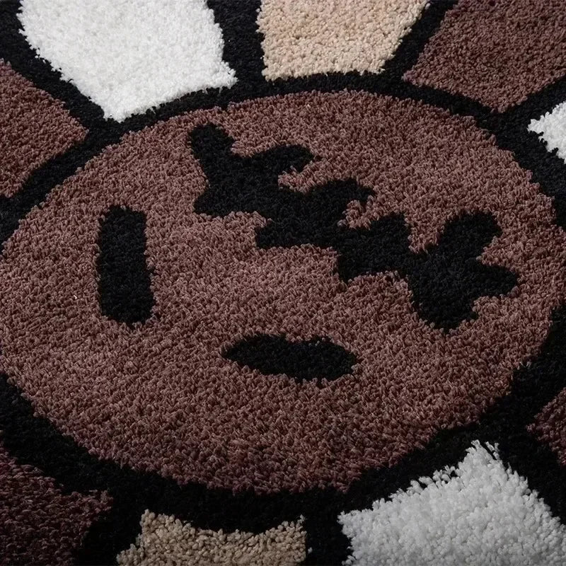 Tufted Sunflower Carpet Bathroom Aesthetic Antislip Area Rug Jack Cactus Flower Mat Bedroom Rug Living Room Decoration Ornament