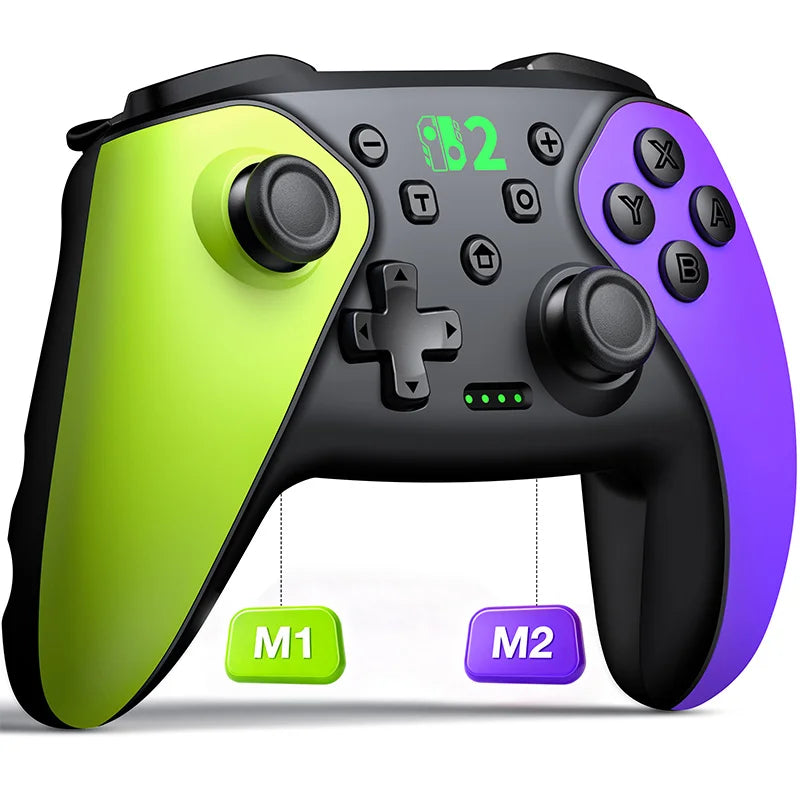 Dinofire Wireless RGB Gaming Controller for Switch, PC & Mobile
