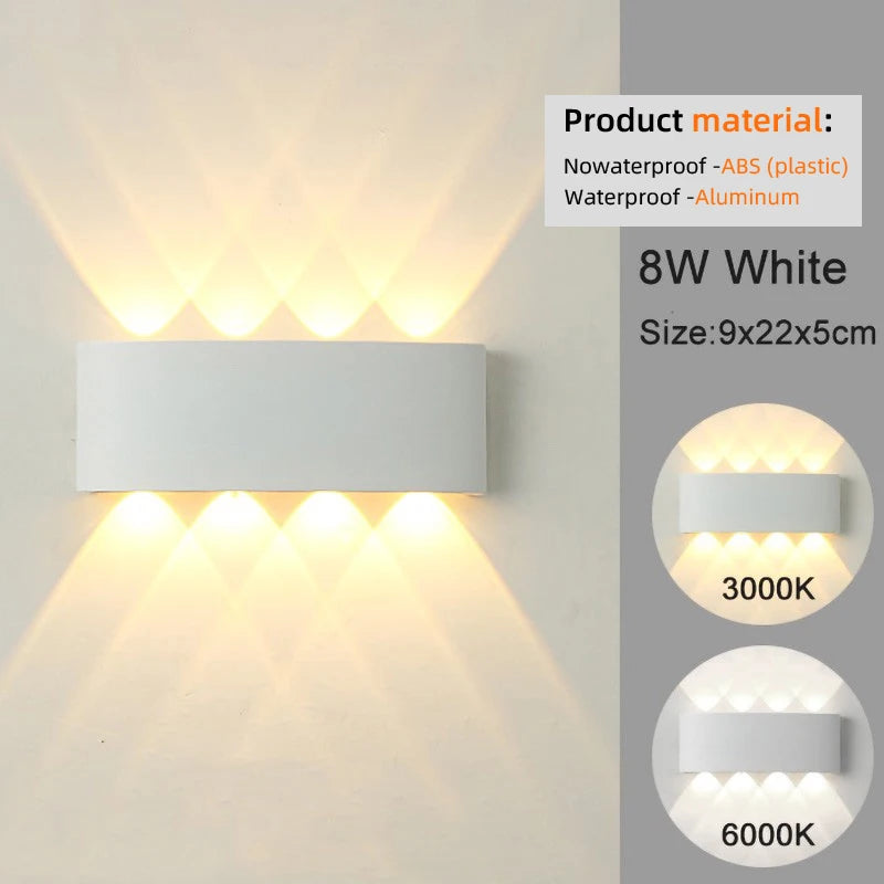 Modern LED Wall Sconce – Indoor & Outdoor Up-Down Light