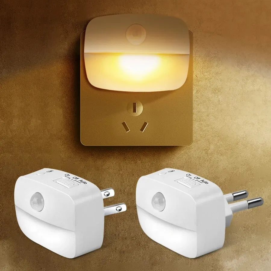 Motion Sensor Plug-In LED Night Light – EU & US Plug