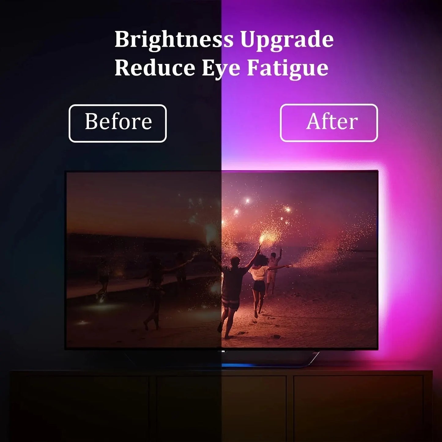 USB LED TV Backlight Strip – 3-Key Control, Flexible Ribbon