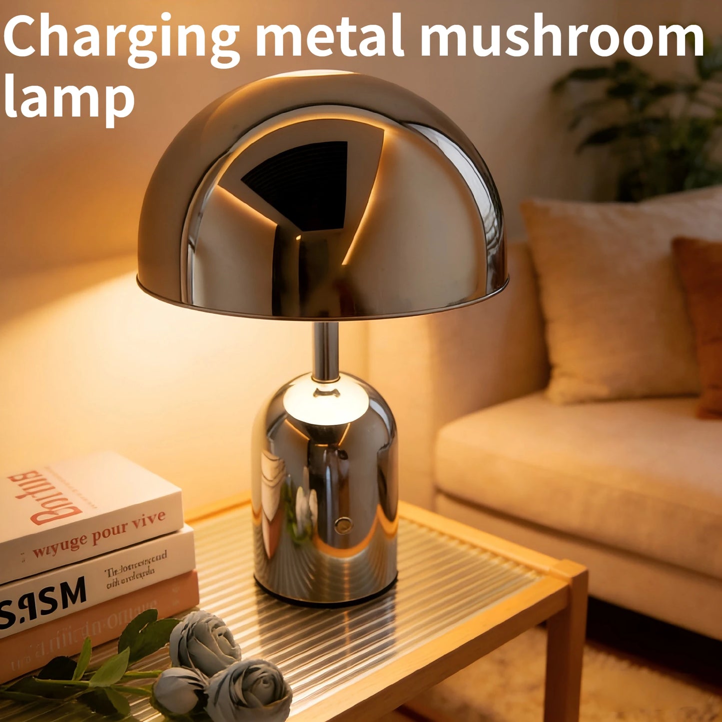 LumaGlow™ Rechargeable Mushroom Table Lamp
