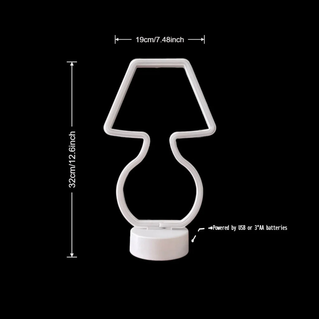 1PC Desktop Neon Light USB/Battery Powered for Room Birthday Party Wedding Decoration Ideal Mother's Day Valentine's Day Gift