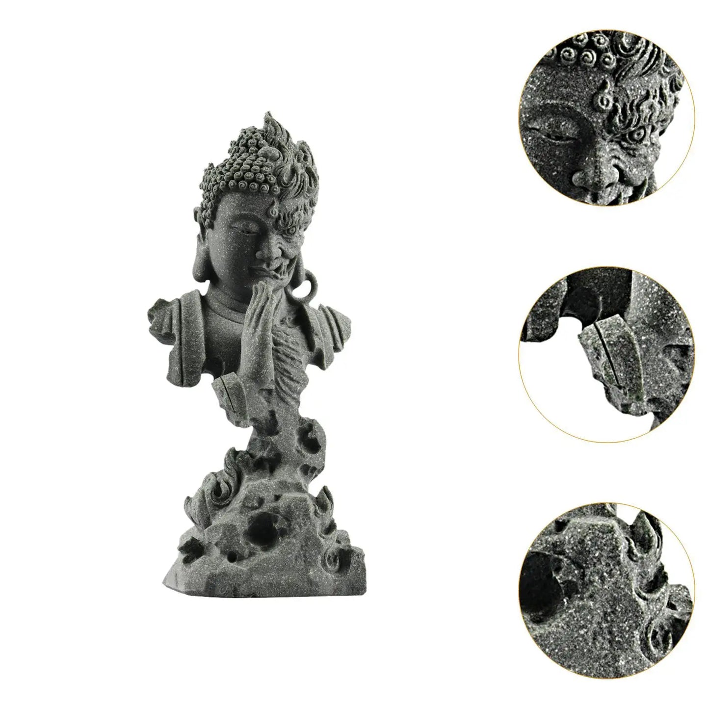 Buddha Statue Decorative Gift, Home Decor Sculpture, Tabletop Decoration Desktop Figurine for Desktop Office Bedroom Cabinets