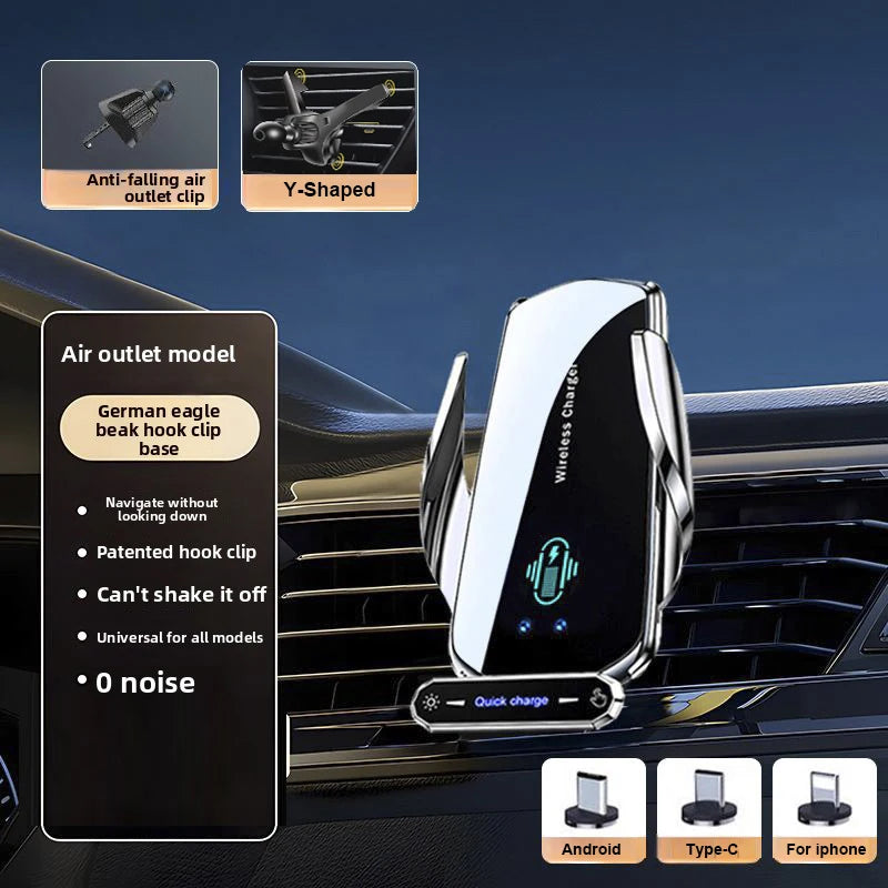 Wireless Charger For Car Mobile Cell Phone Holder Support For Mobile Car Mount Automotive Electric Induction Auto Clamping