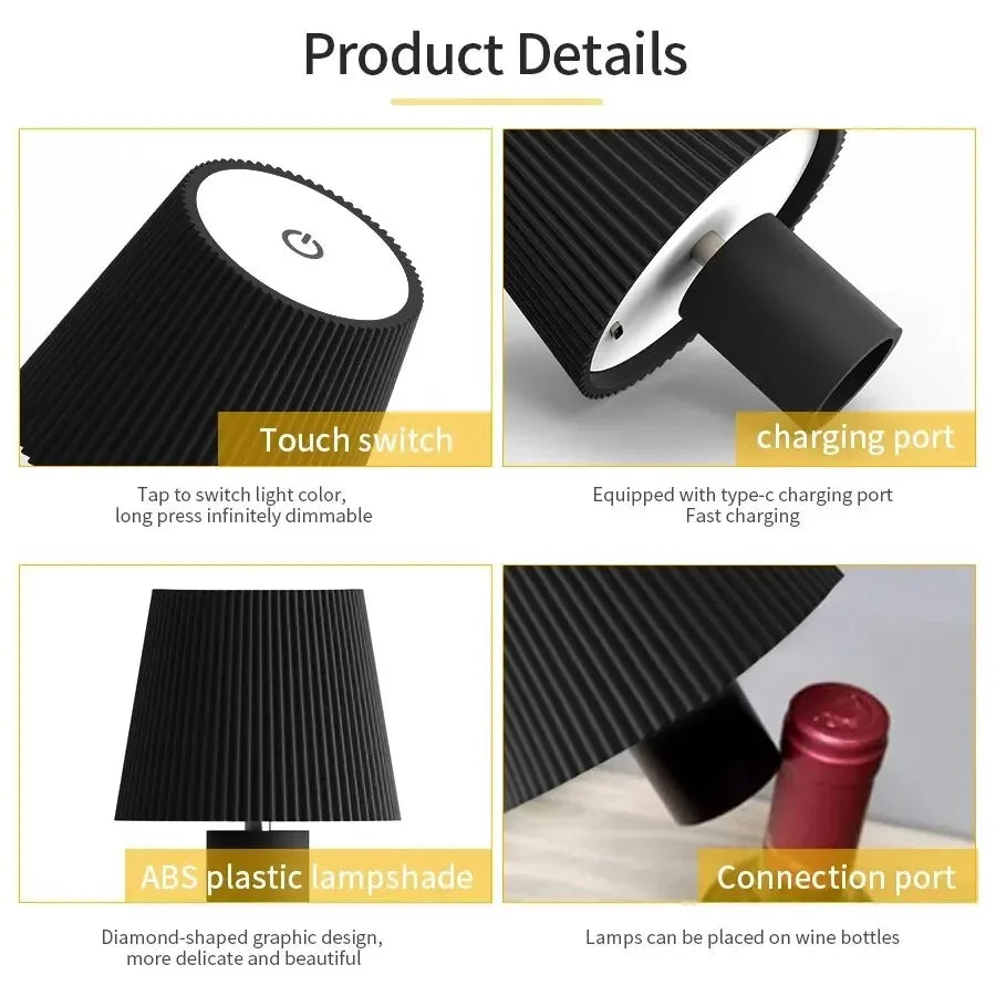 RGB Wireless Table Lamp For Wine Bottles LED Bottle Light For Outdoor Use Touch Control Ideal For Restaurant Bars Festival Party