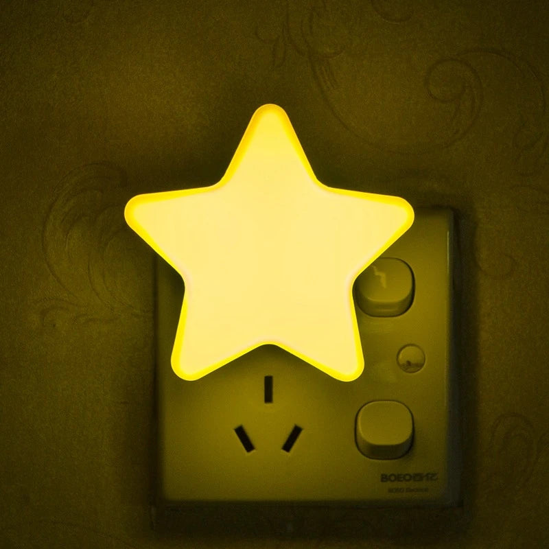 LED Star Night Light – Plug-In Bedroom & Nursery Lamp