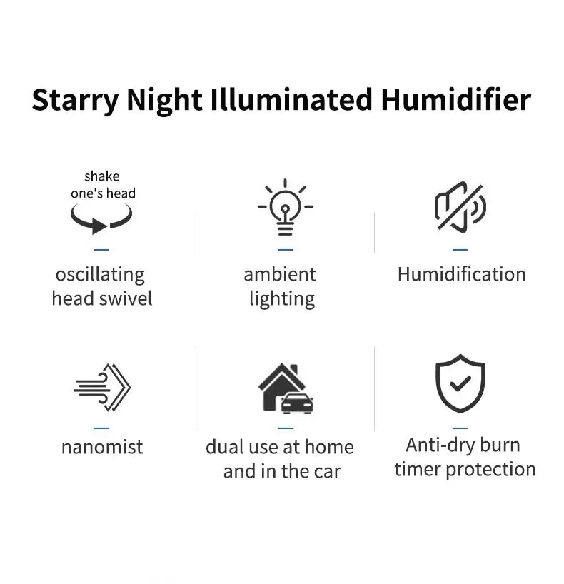 StarMist™ Galaxy Projection Humidifier