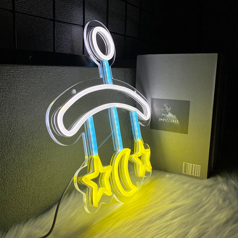 Xingyue Series Neon Signs, Bedroom Wall Wave Signs Led Lights, Used For Man Caves, Bedrooms, Living Rooms, Parties, Bars Decor.