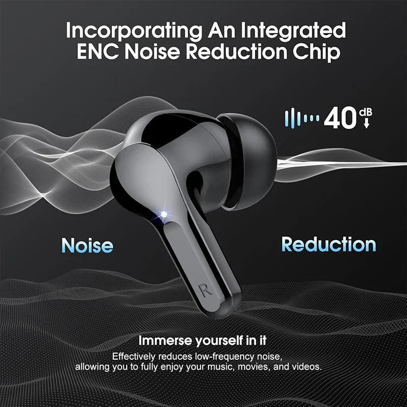 HiFi Wireless Earbuds – BT5.3, ENC Noise Cancelling, 48H, IP7