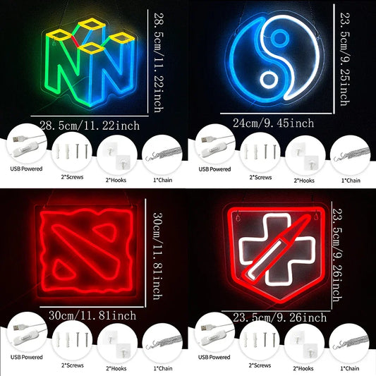 Gaming Icon Neon Wall Sign