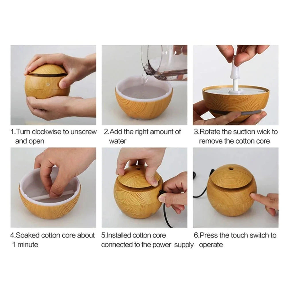 AuraWood™ Ultrasonic Aroma Diffuser