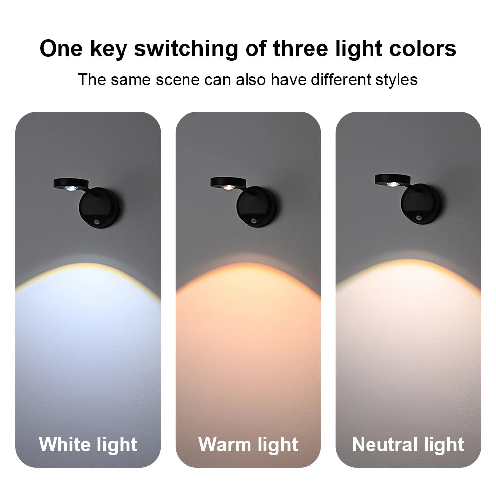 RGB LED Motion Sensor Wall Lamp Set 16 Colors Dimmable USB Rechargeable 2000mAh Intelligent Human Sensing Art Picture Light