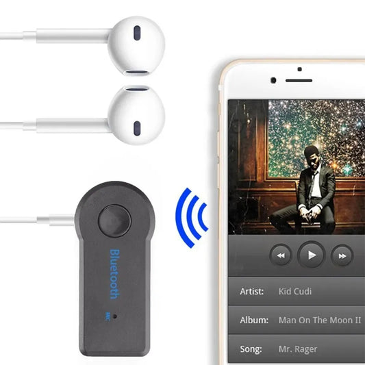 Bluetooth 5.0 AUX Receiver & Transmitter – Wireless Audio Adapter with Microphone
