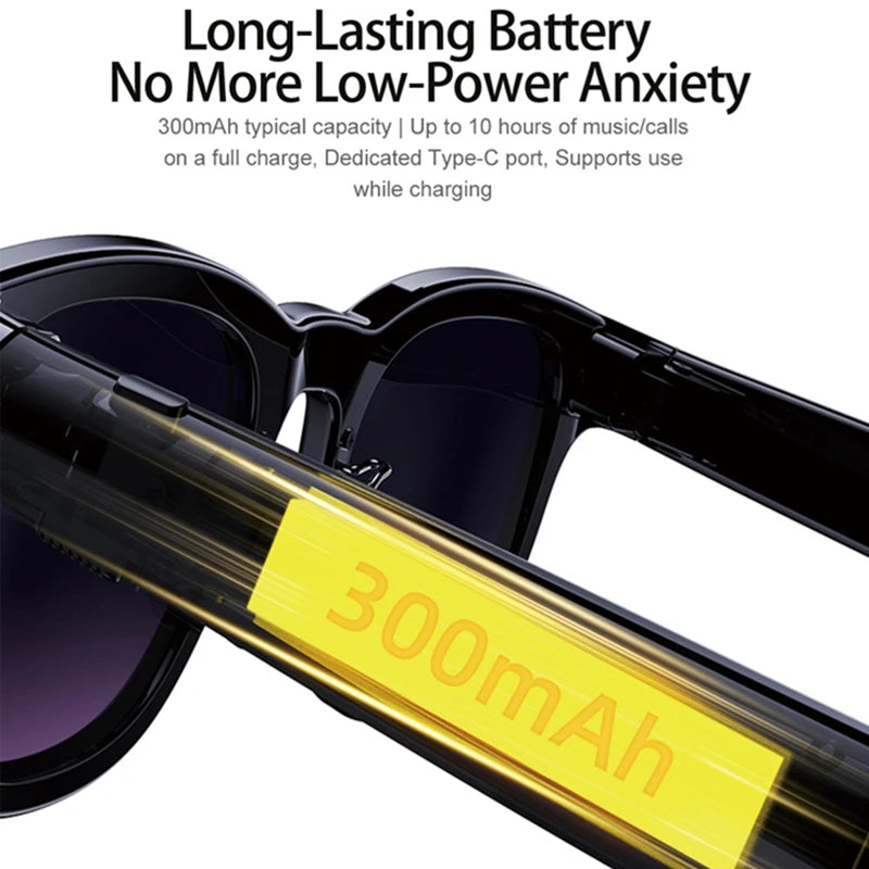 Bluetooth Smart Audio Sunglasses with Built-In Speakers