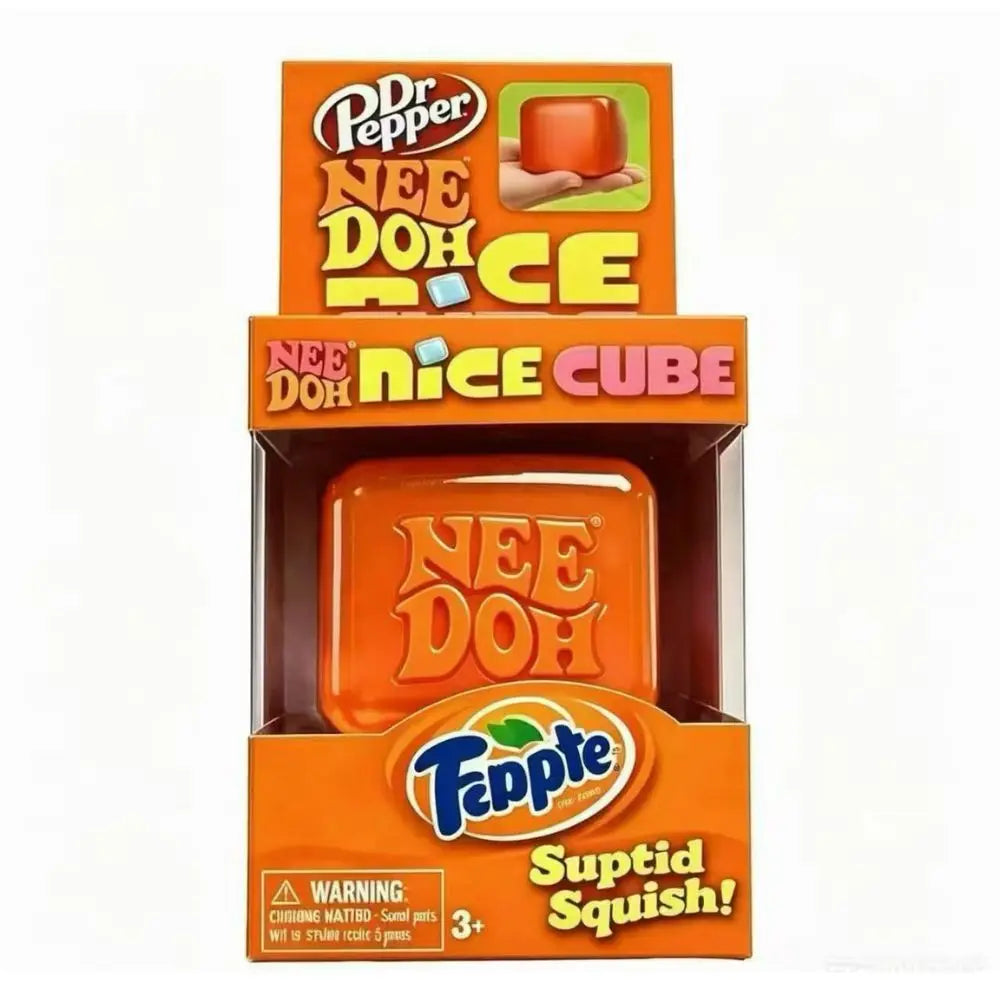 NeeDoh Nice Cube Sensory Fidget Toy Squishy Toys for Adults, Desktop Sensory Cube for Anxiety Relief and Focus Enhancement