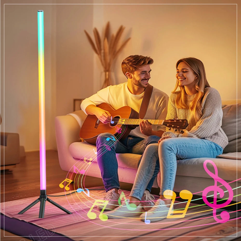 RGB LED Floor lamp 120CM  Modern Corner Floor Light Atmospheric Standing Light Indoor Home Decor Smart APP Remote Control