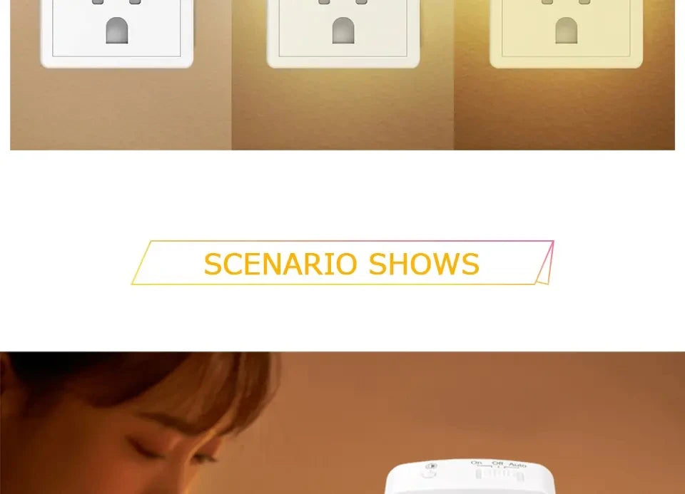 Motion Sensor Plug-In LED Night Light – EU & US Plug