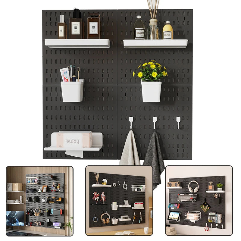 GridForge™ No-Drill Pegboard Shelf