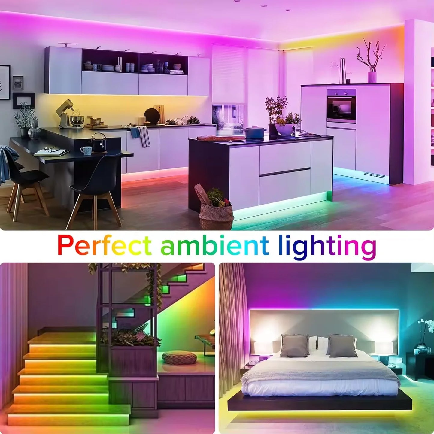 RGB LED Light Strip with Remote Control for Gaming Setups