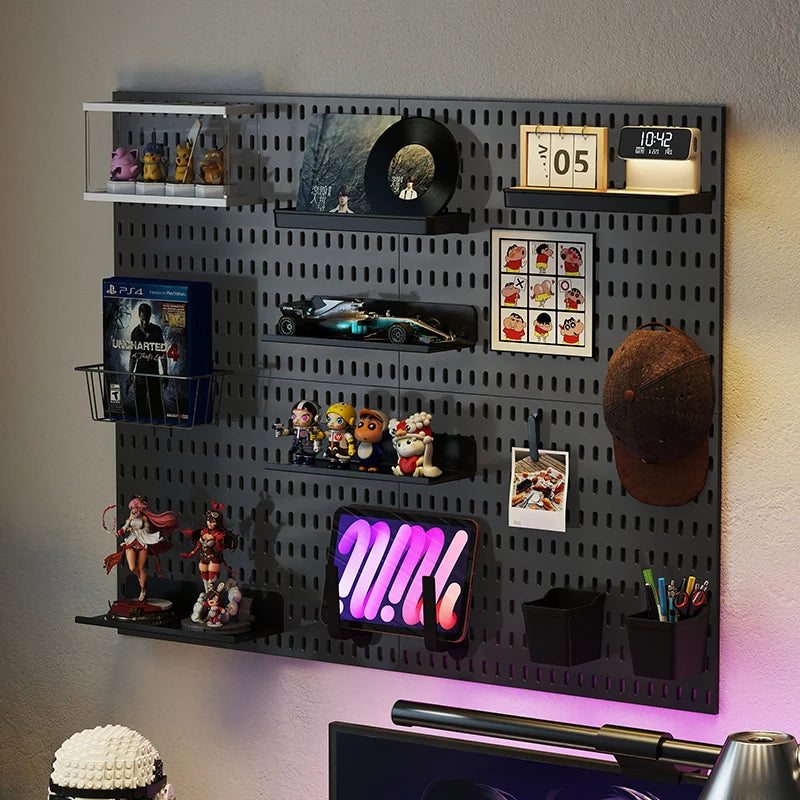 GridForge™ No-Drill Pegboard Shelf