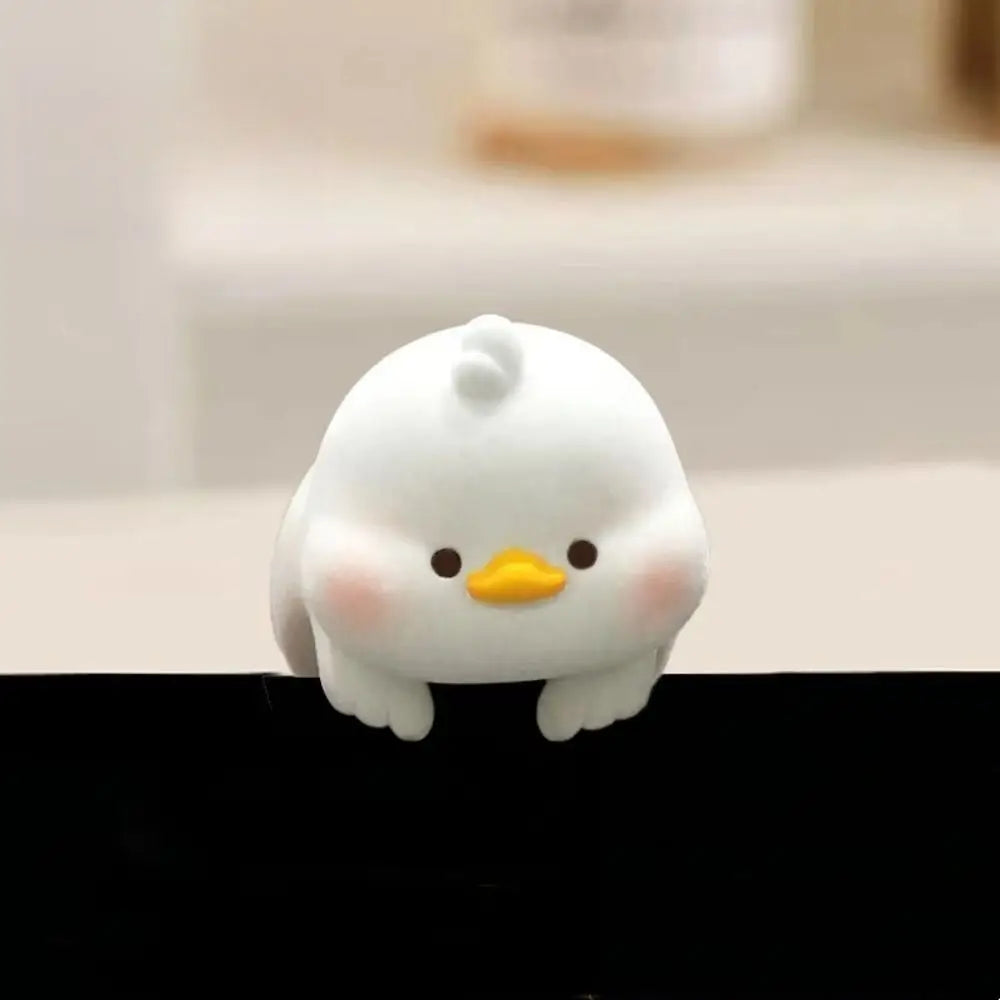 Flocking Computer Monitor Decoration Panda Dog Desk Ornament Screen Animal Model Cartoon Elephant Center Console Doll