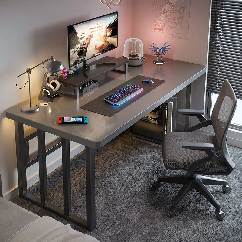 Computer desk, desktop, home bedroom, student learning, writing, internet network, red e-sports desk, rental house, simple offic