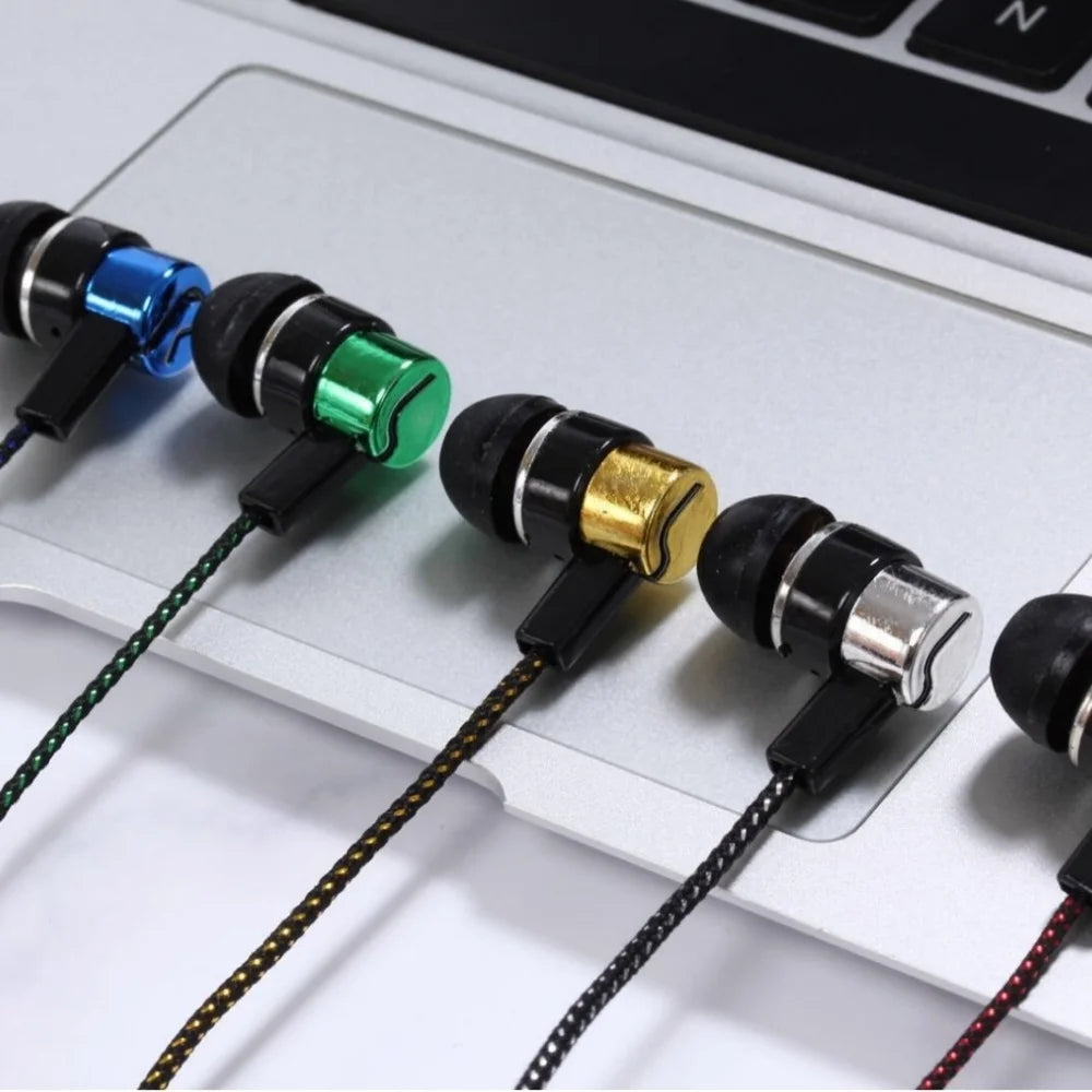 3.5mm Wired In‑Ear Earbuds, Noise Isolating Deep Bass Stereo Headphones, Universal Plug‑and‑Play Earphones For CellPhone Devices