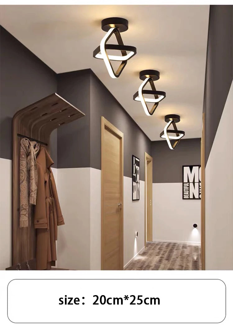 Modern Dual-Ring LED Ceiling Light – 25W/30W, Touch Switch