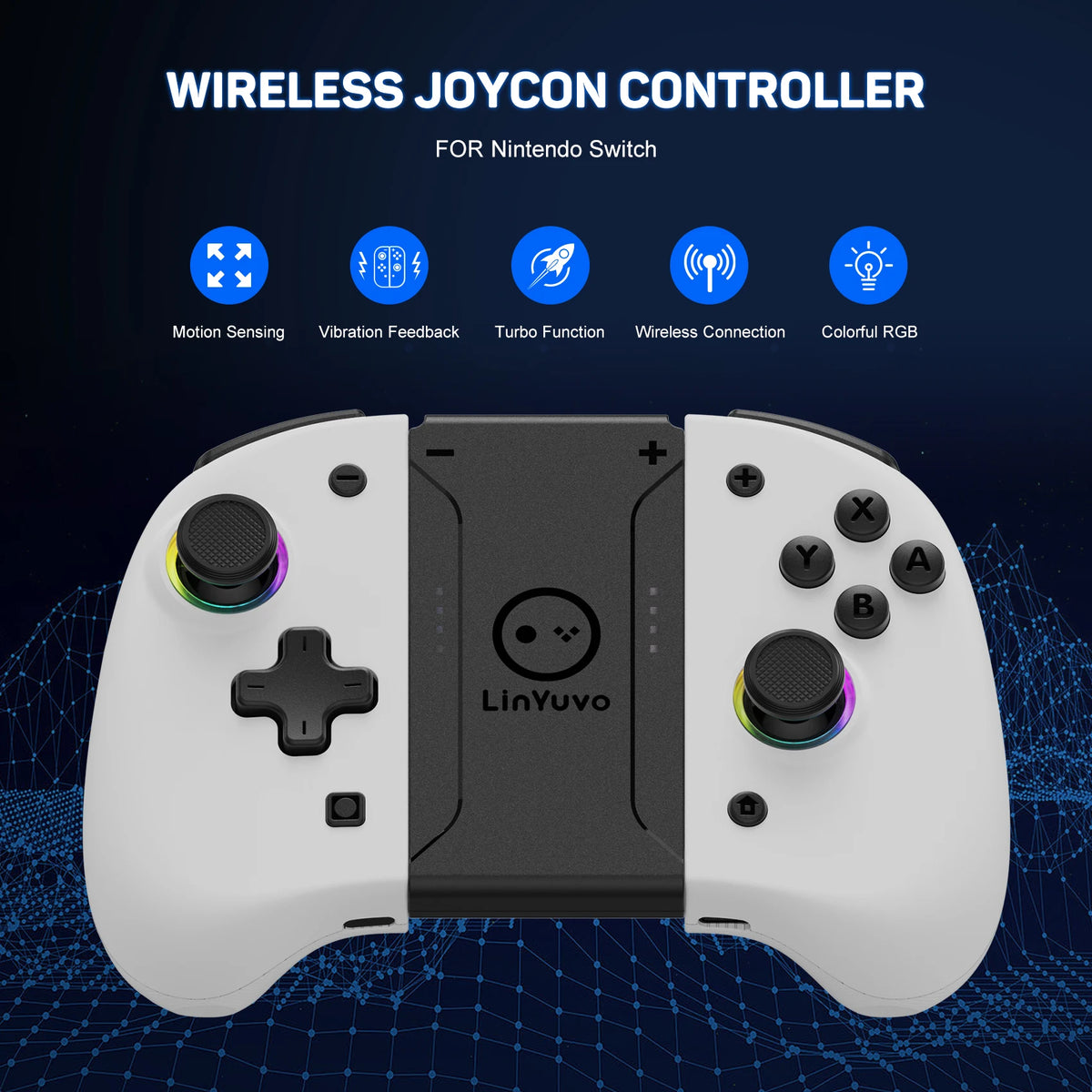 Hall Effect Wireless Controller for Nintendo Switch, OLED & Lite