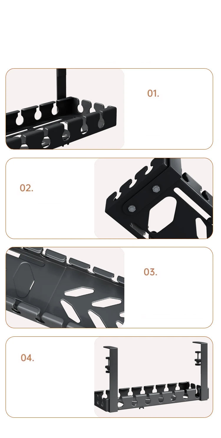 CableVault™ Clamp-On Under Desk Cable Tray