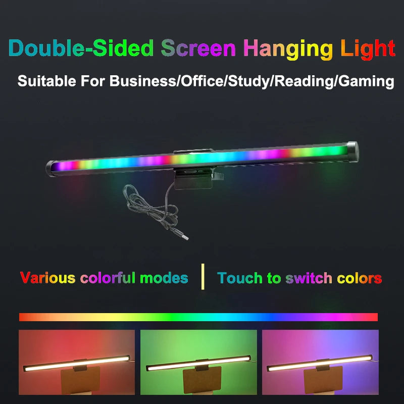 RGB Monitor Light Bar – 44CM, Stepless Dimming, Atmosphere Lighting