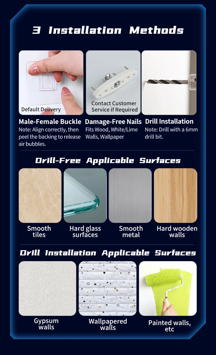 GridForge™ No-Drill Pegboard Shelf
