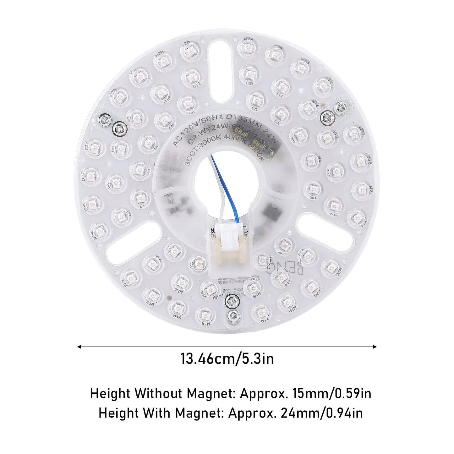 Ceiling Fan LED Light Replacement – 24W, 3CCT, Magnetic Install
