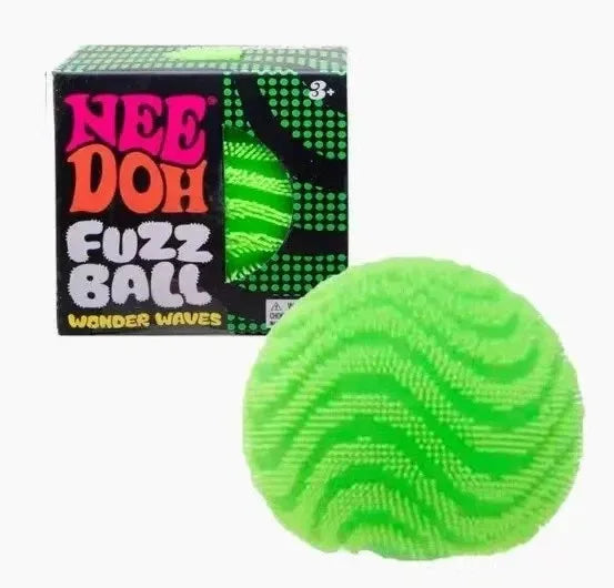 NeeDoh Fuzz Ball Wonder Waves, Sensory Fidget Squeeze Squishy Stress Reliever Toy for Anxiety Relief & Focus