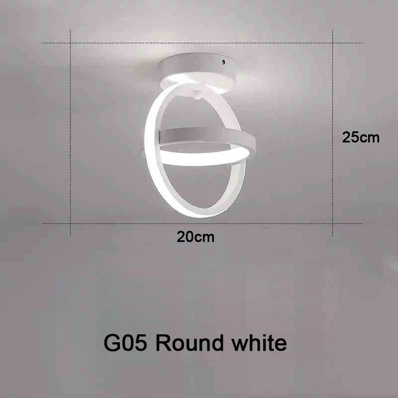 Modern Dual-Ring LED Ceiling Light – 25W/30W, Touch Switch