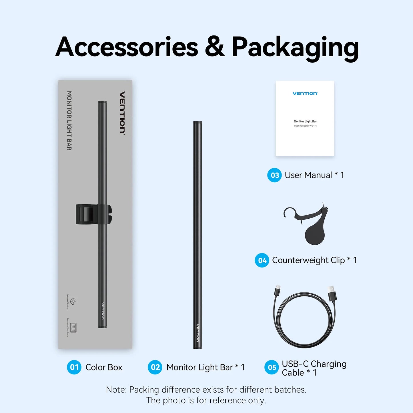 LED Monitor Light Bar – Eye Protection, 3 Color Temps, USB-C
