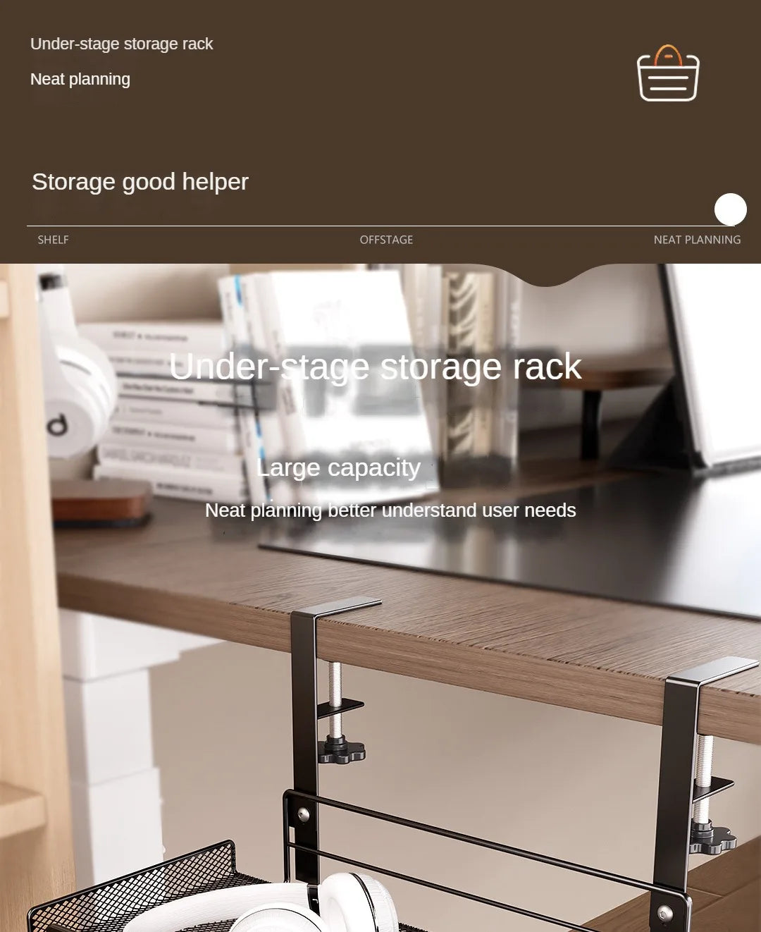 CableVault™ No-Drill Under Desk Cable Tray