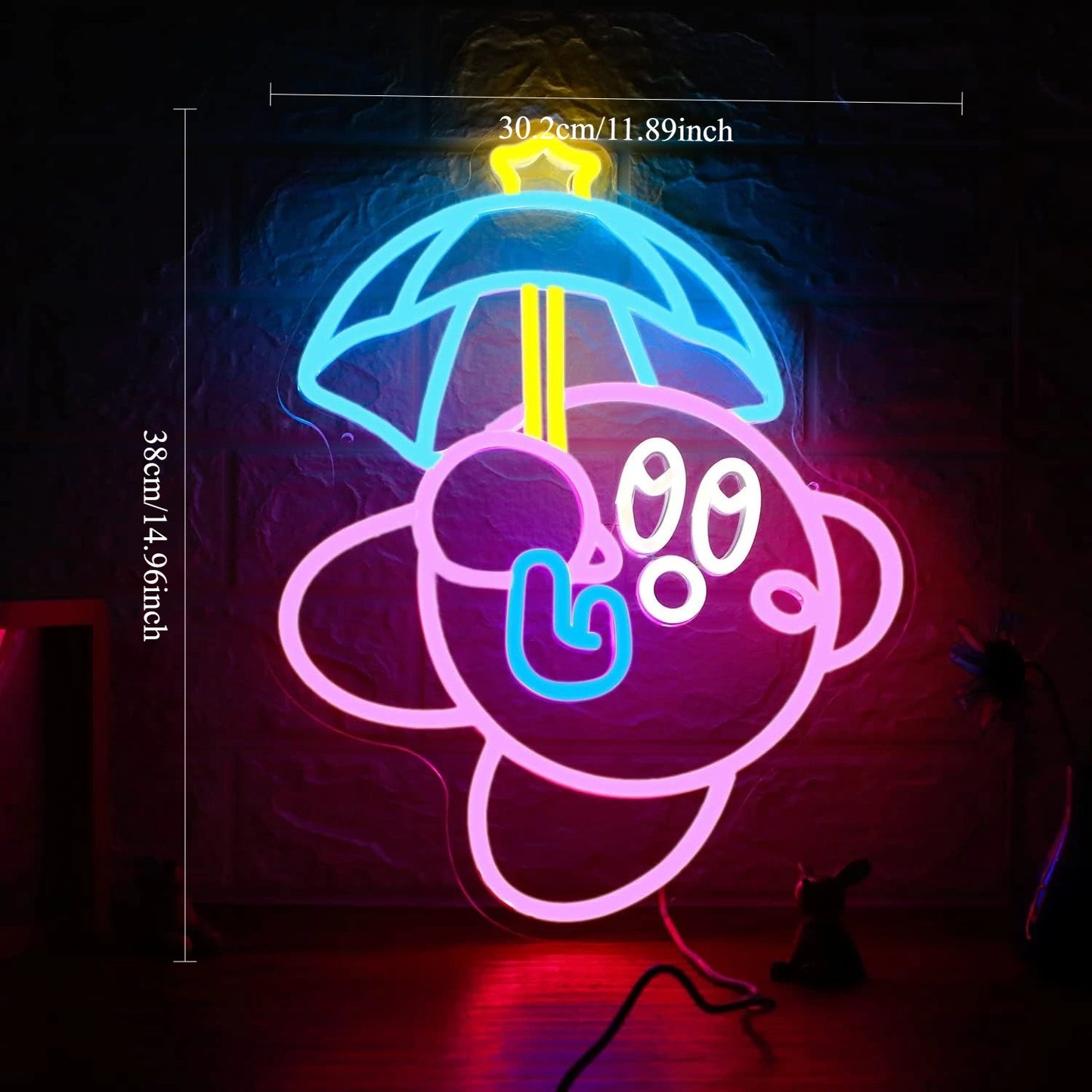 Gaming Neon Sign USB Shaped Neon Sign Kids' Room Birthday Party Decor Bursting Playfu Window Decor Favorite Gift for Kids Gifts