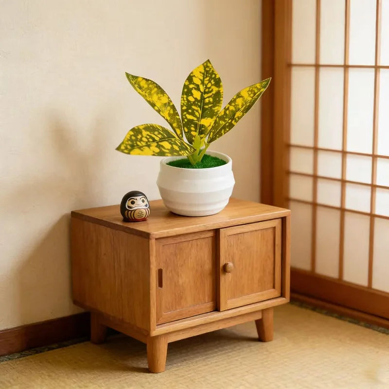 Artificial green plants, office desk decorative plants, bonsai, artificial flowers, and creative accessories in 4 small pots