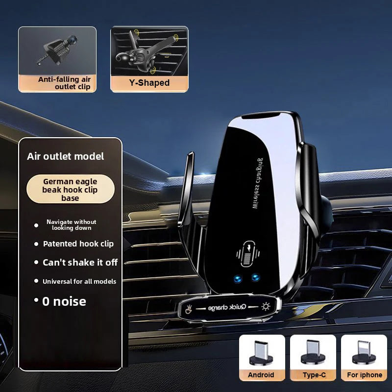 Wireless Charger For Car Mobile Cell Phone Holder Support For Mobile Car Mount Automotive Electric Induction Auto Clamping