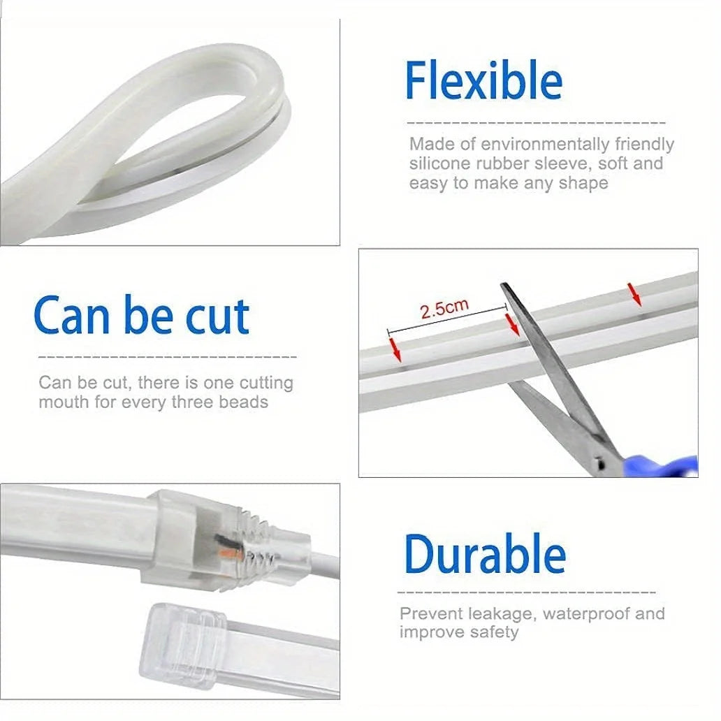 USB Neon LED Light Strip with Motion Sensor & Dimmer